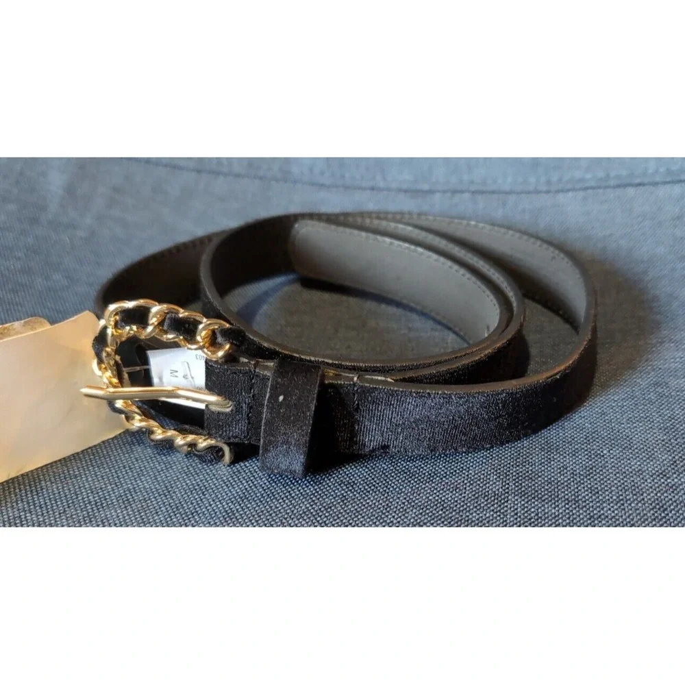 Velvet Pants Belt black Women Size XXL - 1